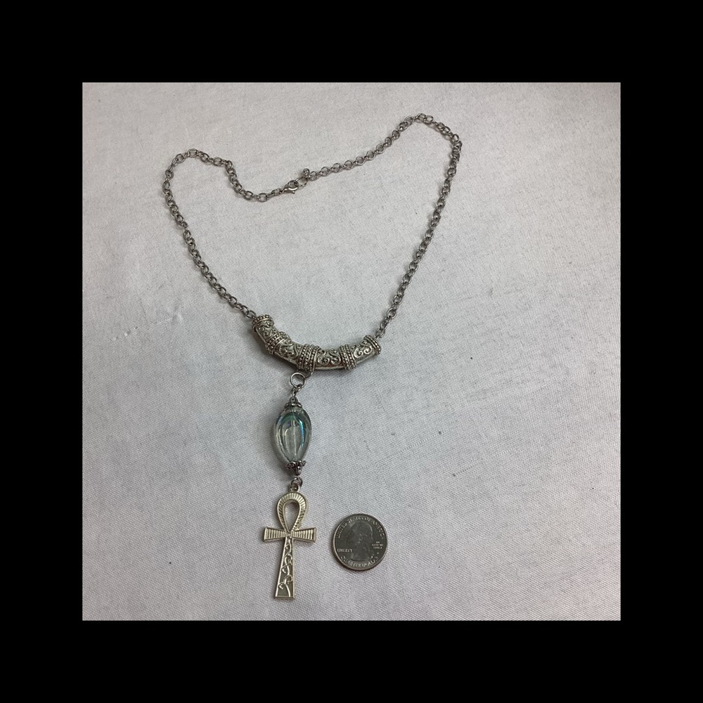 Silver Ankh Pendant Necklace